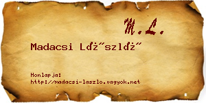 Madacsi László névjegykártya
