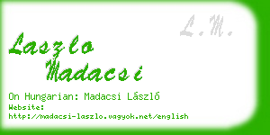 laszlo madacsi business card