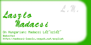 laszlo madacsi business card